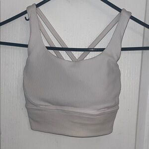 lululemon athletica energy level Ivory Ribbed bra